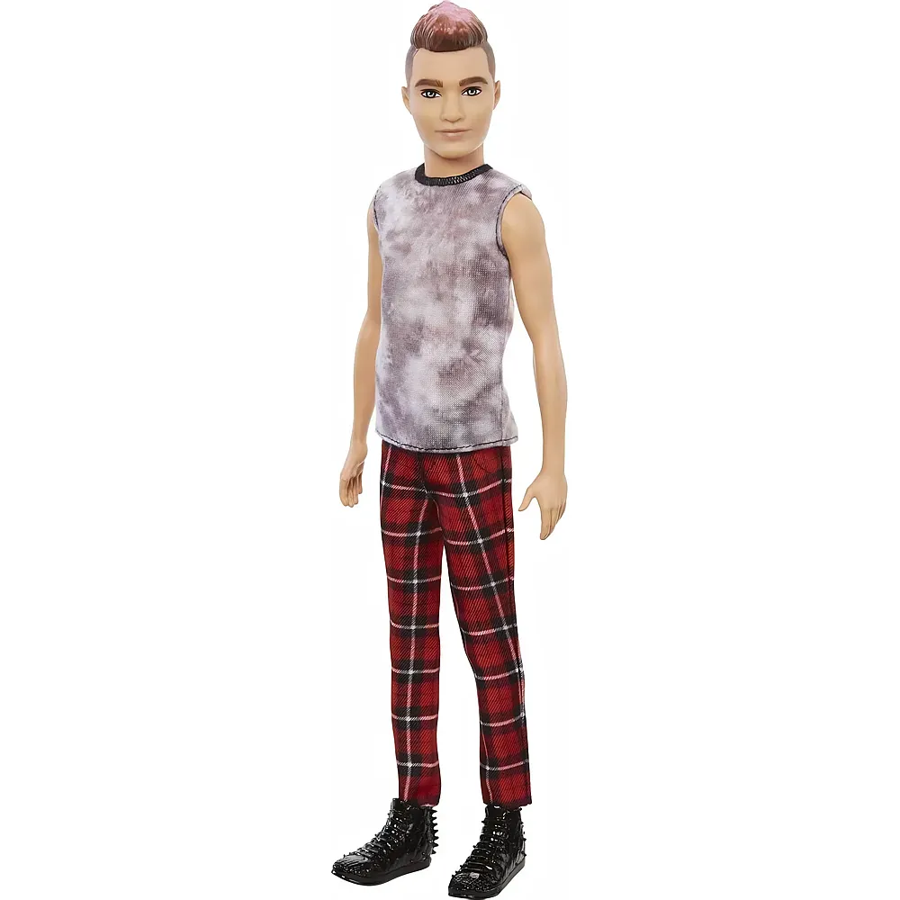Barbie Fashionistas Ken Puppe mit pinkem Haar, �rmellosem Batikoberteil