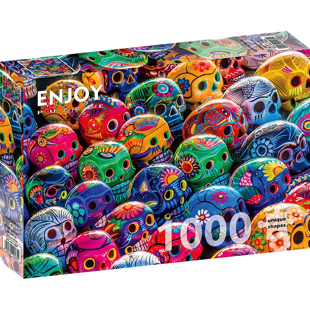 Enjoy Puzzle Colorful Skulls - 1000 Teile
