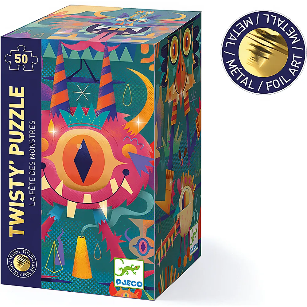 Djeco Puzzle Twisty Monster Party 50Teile