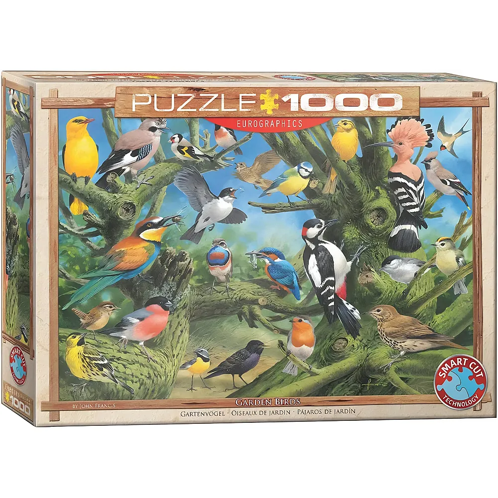 meinspielzeug - Eurographics Puzzle Joahn Francis - Garden Birds 1000Teile | Puzzle 1000 Teile