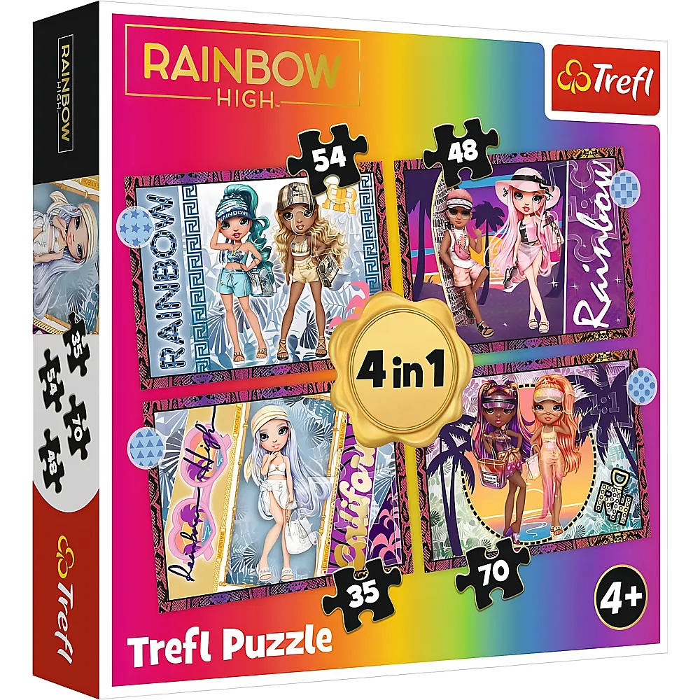 Trefl Puzzle 4in1 Rainbow High 35-70