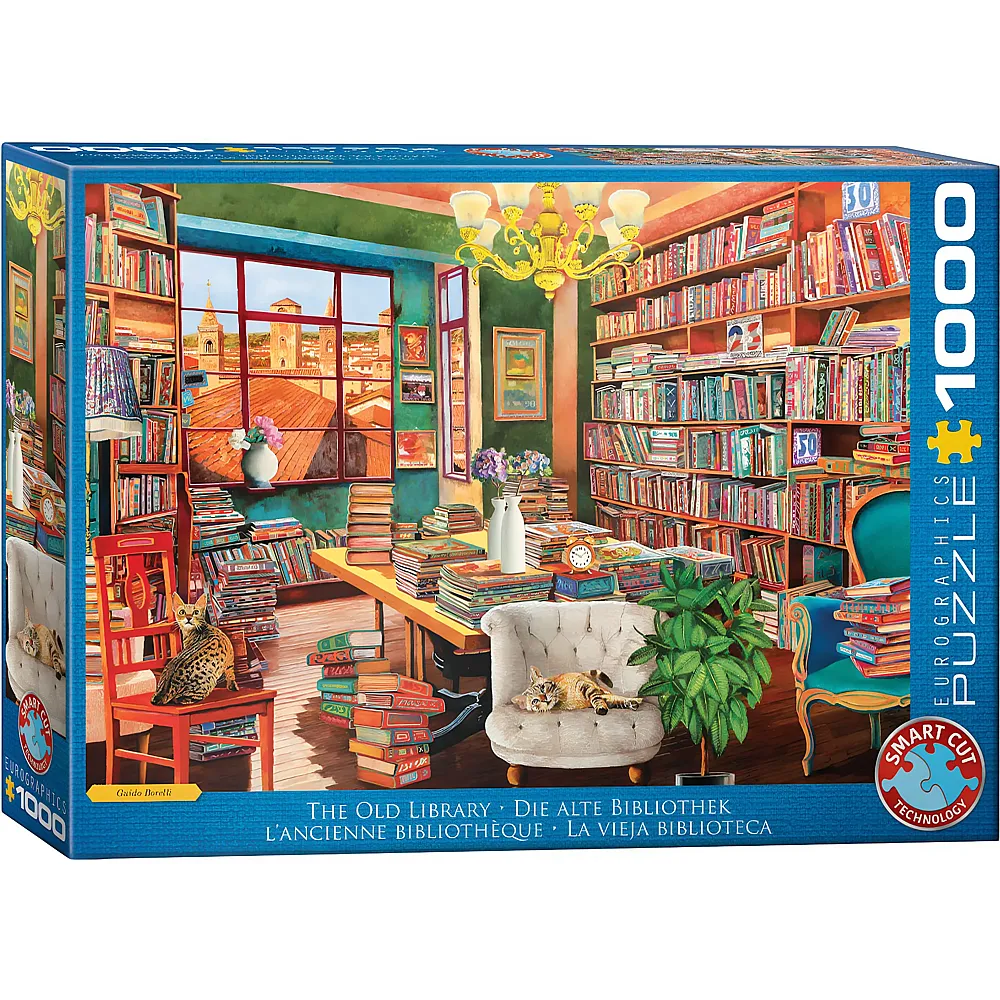 Eurographics Puzzle Die alte Bibliothek - 1000 Teile