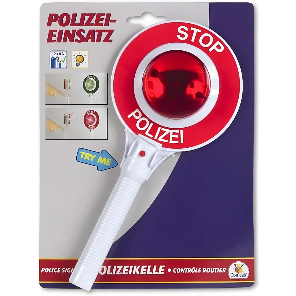 Speedzone Polizeikelle mit 2 LED-Lichter | Schutz & Rettung