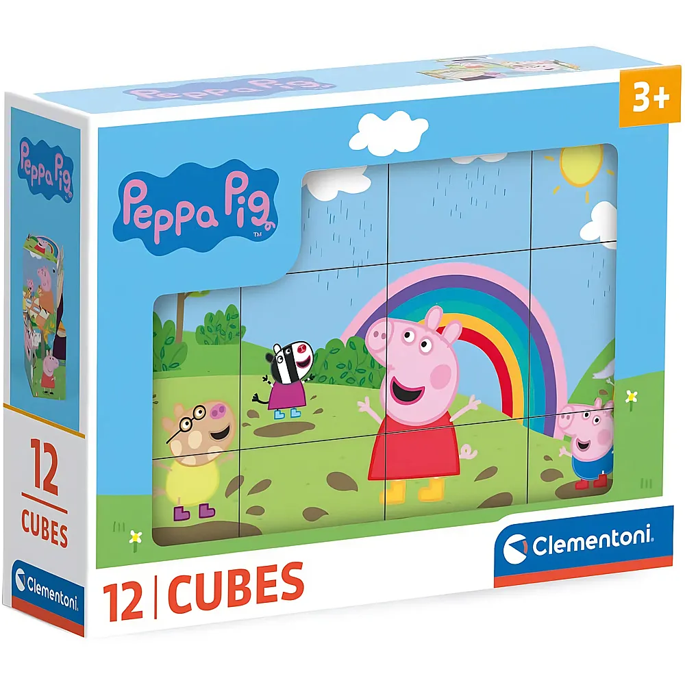 Clementoni W�rfelpuzzle Peppa Pig 12Teile