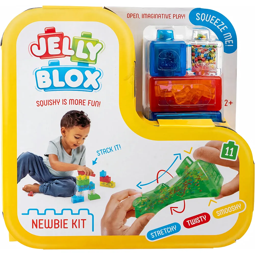 Jelly Blox Newbie Kit Bauspielzeug, 11 weiche Elemente mit F�llung, ab 2 Jahren
