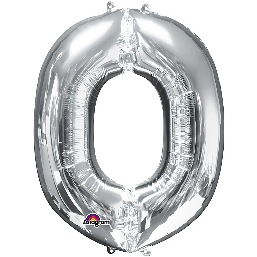 Amscan Buchstaben Silber Folienballon Buchstabe O Silber 93cm | Kindergeburtstag