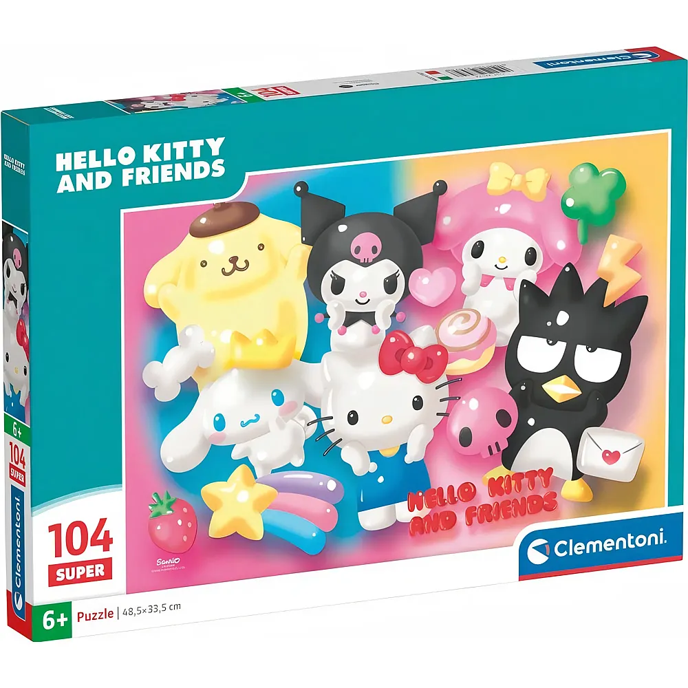 Clementoni Puzzle Supercolor Hello Kitty and Friends - 104 Teile