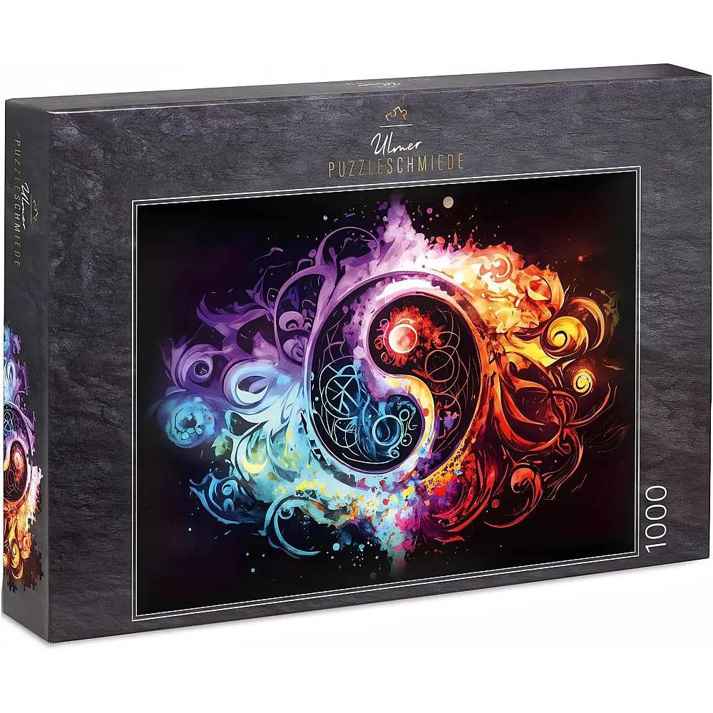 Ulmer Puzzleschmiede Yin Yang, Unser Schwierigstes Schwarzes Design - 1000 Teile