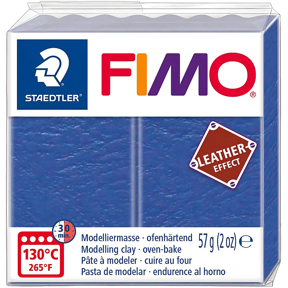 Fimo Leather-Effect Modelliermasse Indigo - 57 g - Kneten & Formen