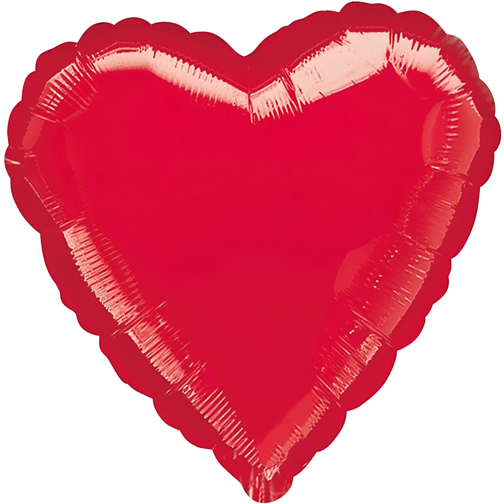 Amscan Folienballon Herz rot 45cm | Kindergeburtstag