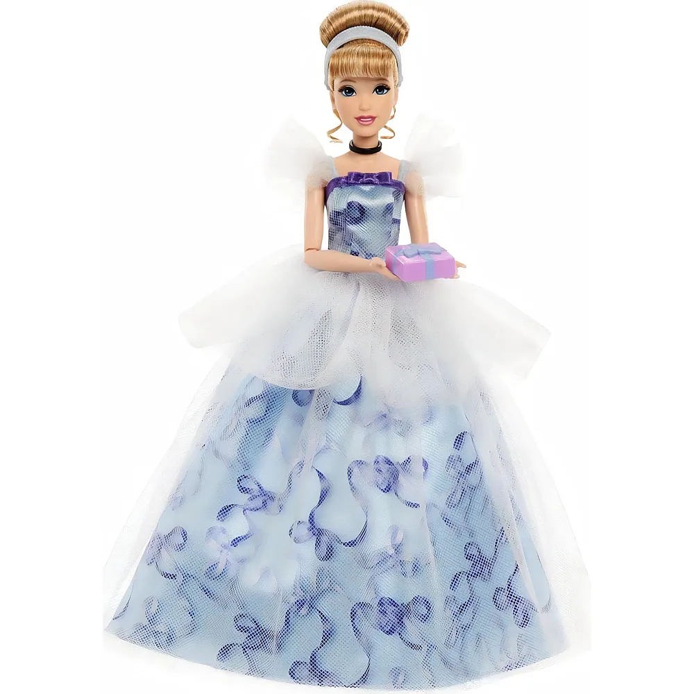 Mattel Disney Prinzessin Cinderella Geburtstag Sammelfigur Modepuppe, inspiriert vom Disney-Film, Geschenke f�r besondere