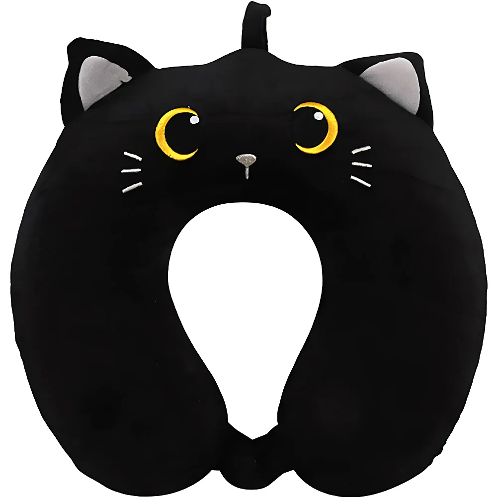 meinspielzeug - i-total Reisekissen Black Cat 33 x 28 x 18cm, 580g