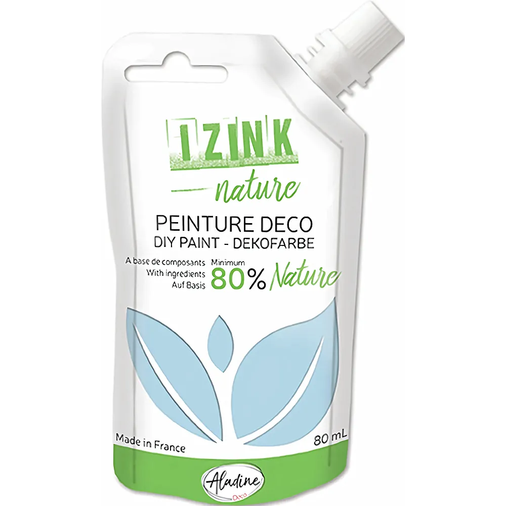 Aladine Izink Izink Deko Naturmalfarbe Eisblau 80 ML