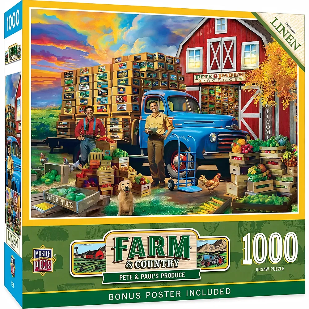 Master Pieces Puzzle Farm & Country Pete und Pauls Produkte 1000Teile