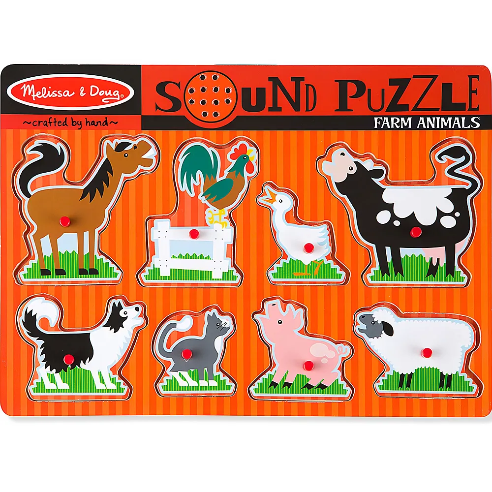 Melissa & Doug Puzzle Bauernhof-Tiere mit Sound 8Teile