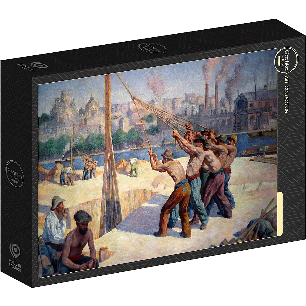 Grafika Puzzle Art Collection Maximilien Luce - Les Batteurs de Pieux, 1903 - 1000 Teile
