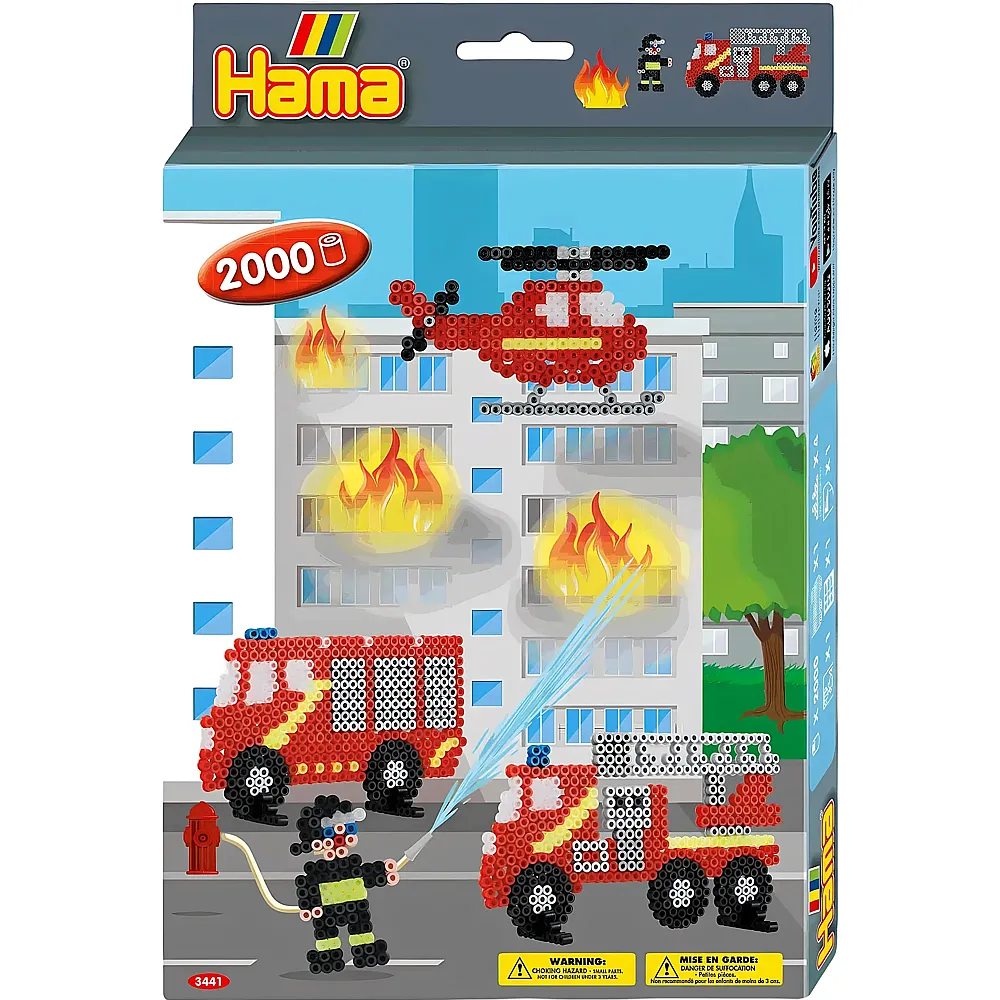 Hama Midi Bgelperlenset Feuerwehr 2000Teile