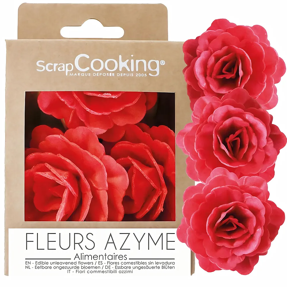 ScrapCooking Rosen - essbare unges�uerte Bl�ten - 3 Teile | Backen & Dekorieren