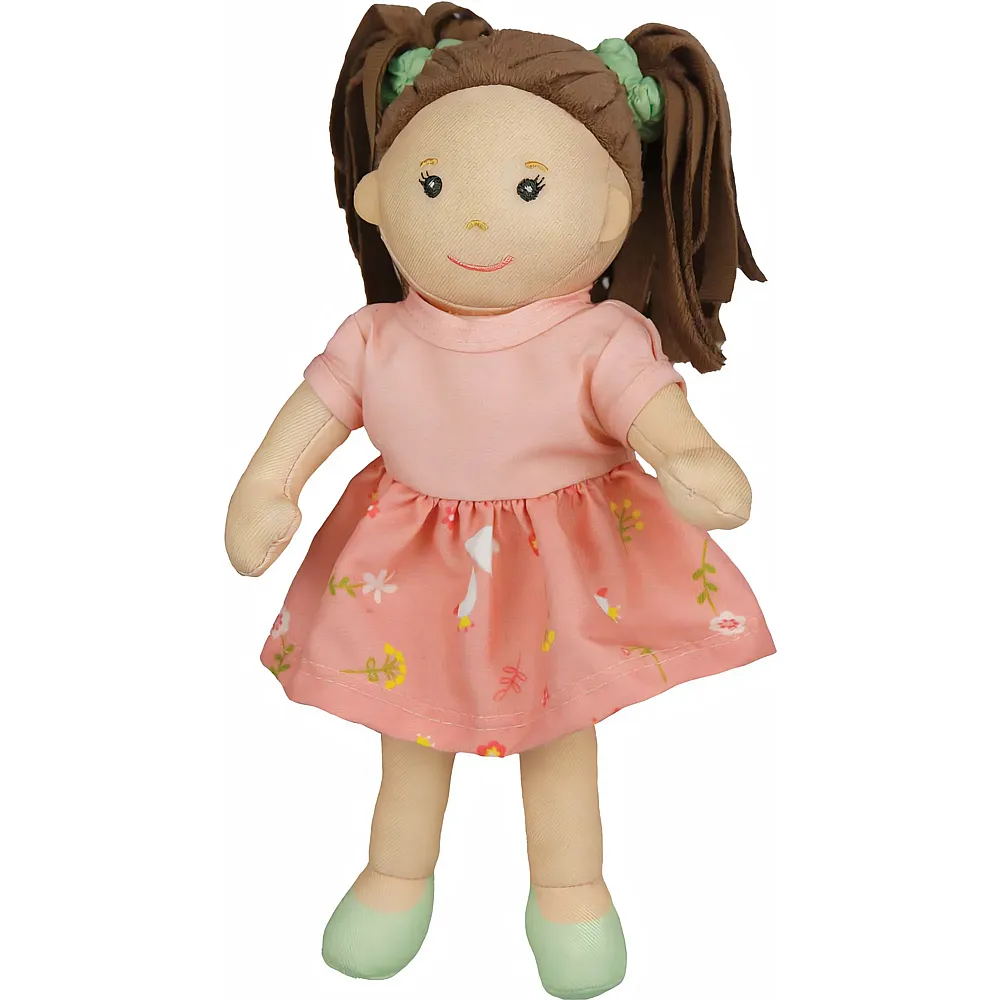 meinspielzeug - Heless Stoffpuppe M�dchen Rosa mit niedlichem Kleid - 22 cm | Stoffpuppen