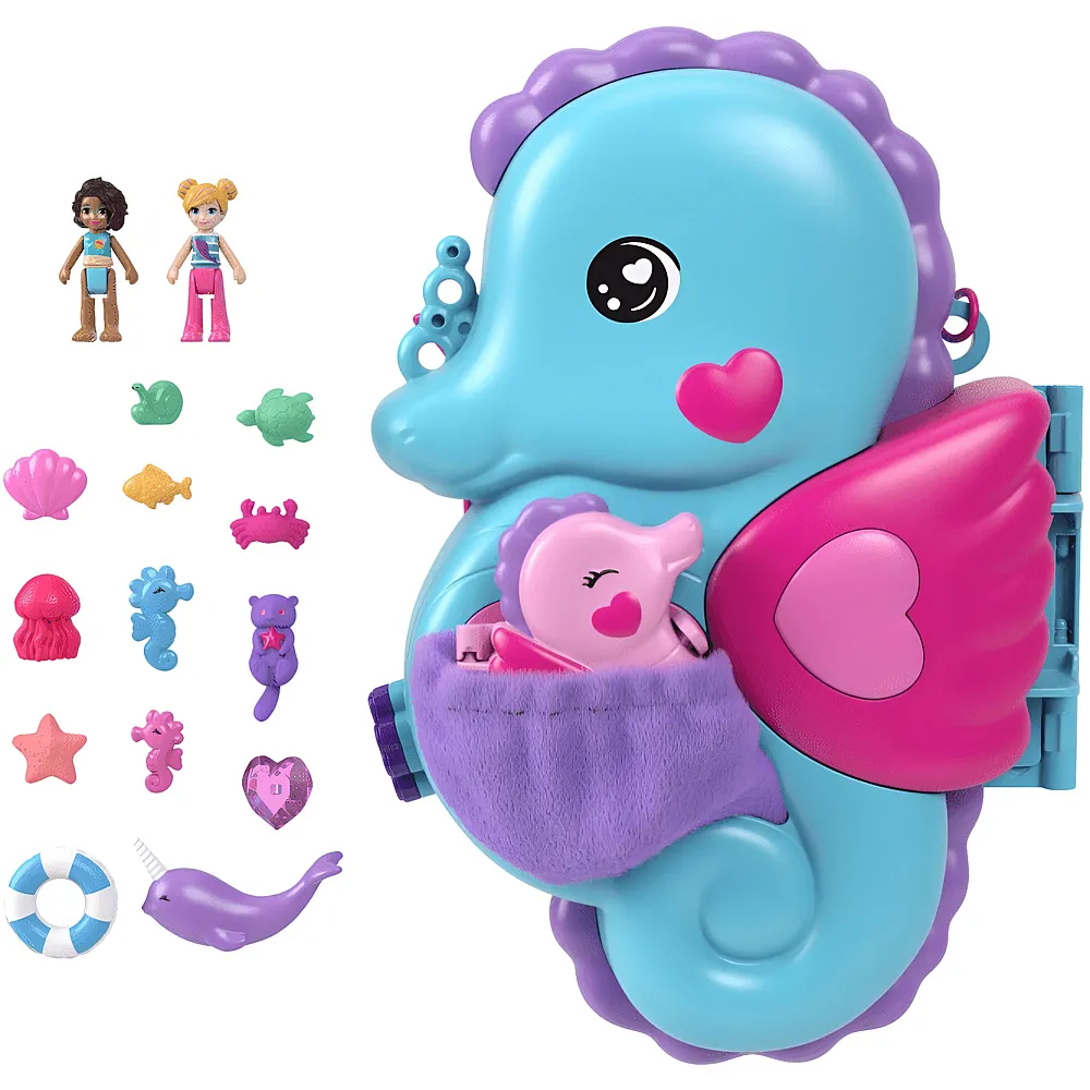 Polly Pocket Seepferdchen-Papa 2-in-1 Schatulle