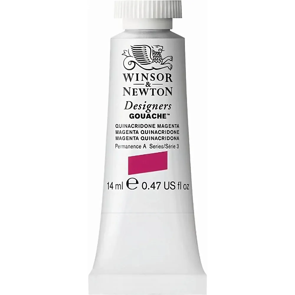 Winsor & Newton Designers Gouache Wasserbasierte K�nstlerfarbe Quinacridone Magenta - 14 ml | Farbe & Kreide