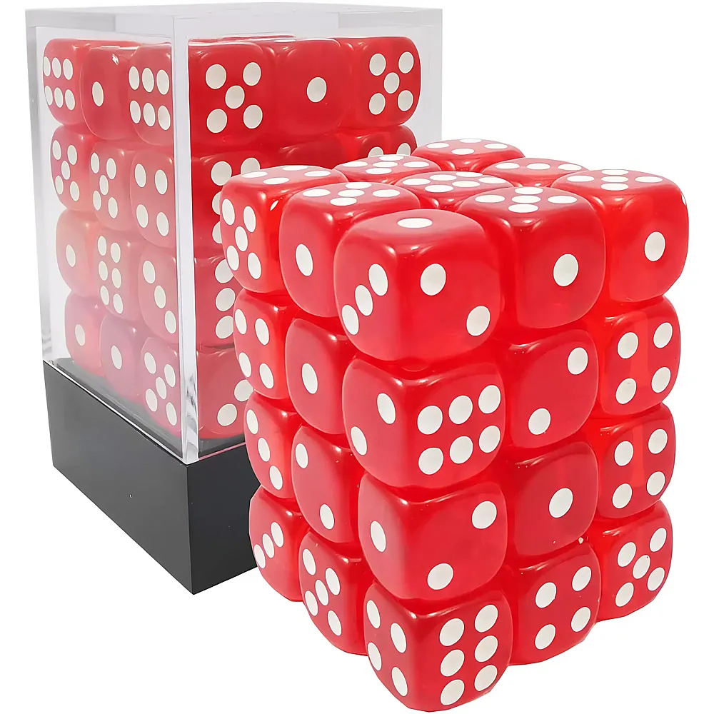 Bescon W�rfel 12mm in Box Rot - 36 Teile - Spielezubeh�r