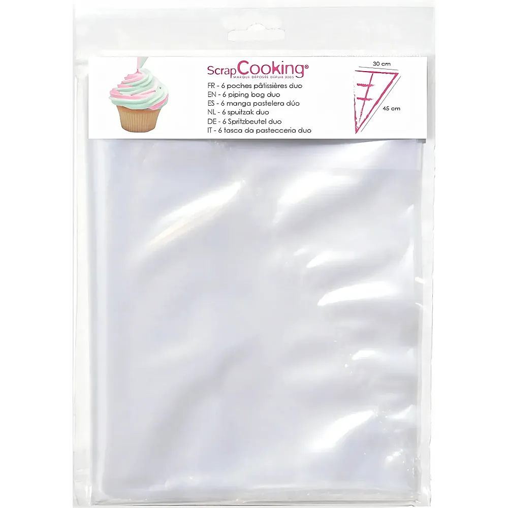 ScrapCooking Spritzbeutel doppelt - 6 Teile | Backen & Dekorieren
