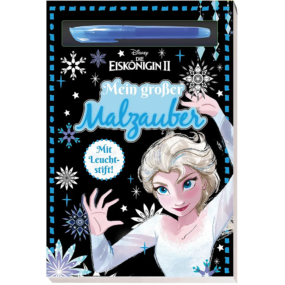 meinspielzeug - Panini Mein grosser Malzauber: Block mit Leuchtstift Disney Frozen | Malb�cher