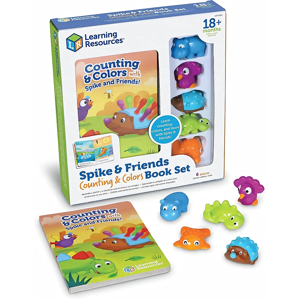 Learning Resources Spike und Seine Freunde, Spiel- und Buchset Z�hlen und Farben, Kleinkind-Aktivit�ten, Lernspielzeugset