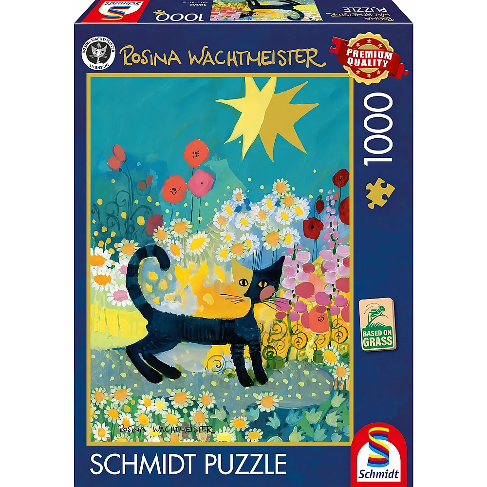 Schmidt Puzzle Rosina Wachtmeister - Katze im Bl�tenmeer 1000Teile