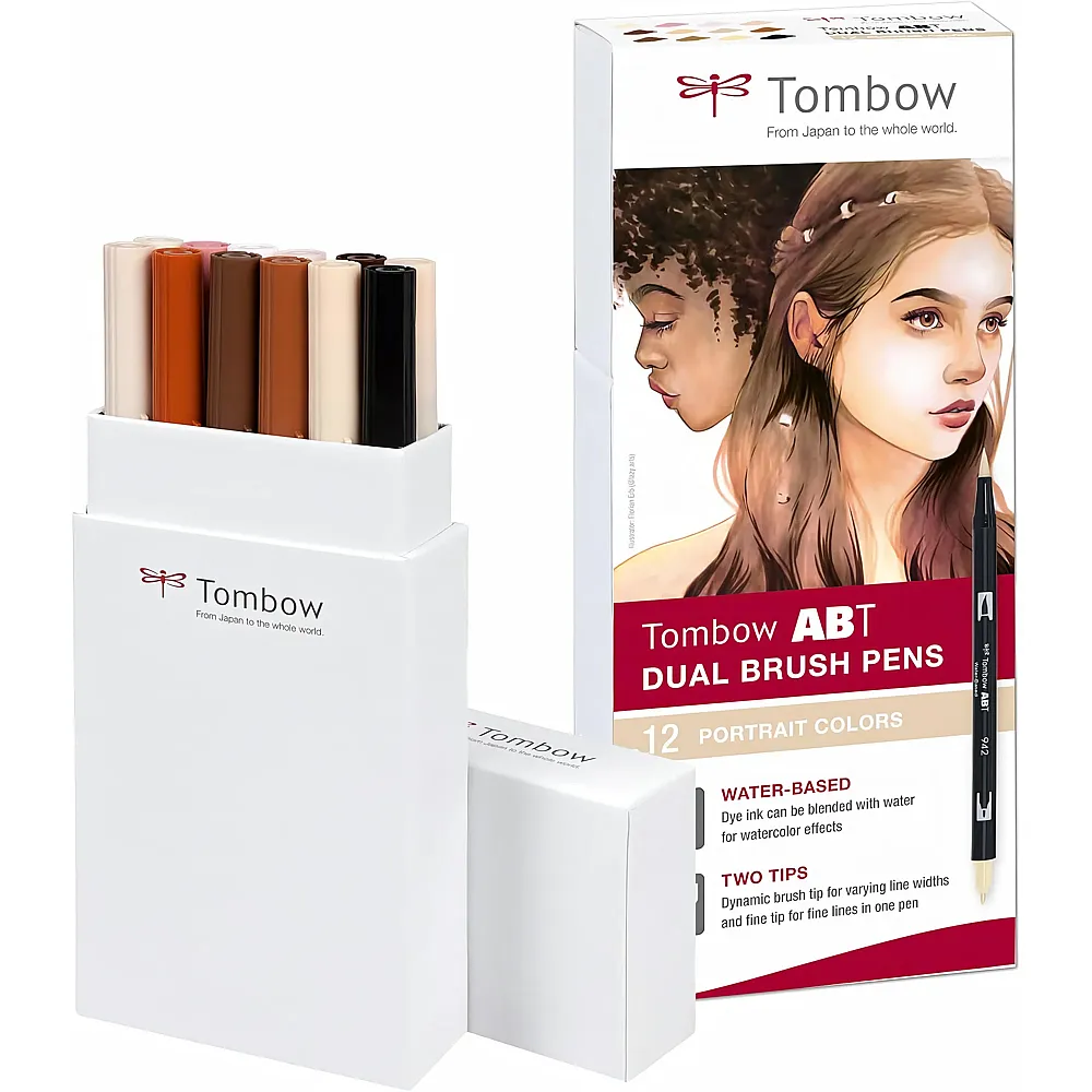 Tombow Stiftebox 12er-Set Portrait Farben