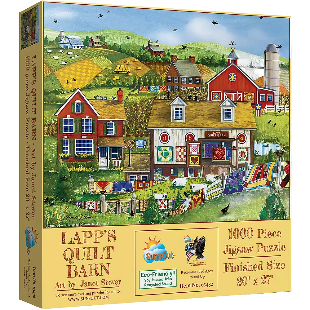 SunsOut Puzzle Janet Stever Lapp's Quilt Barn - 1000 Teile