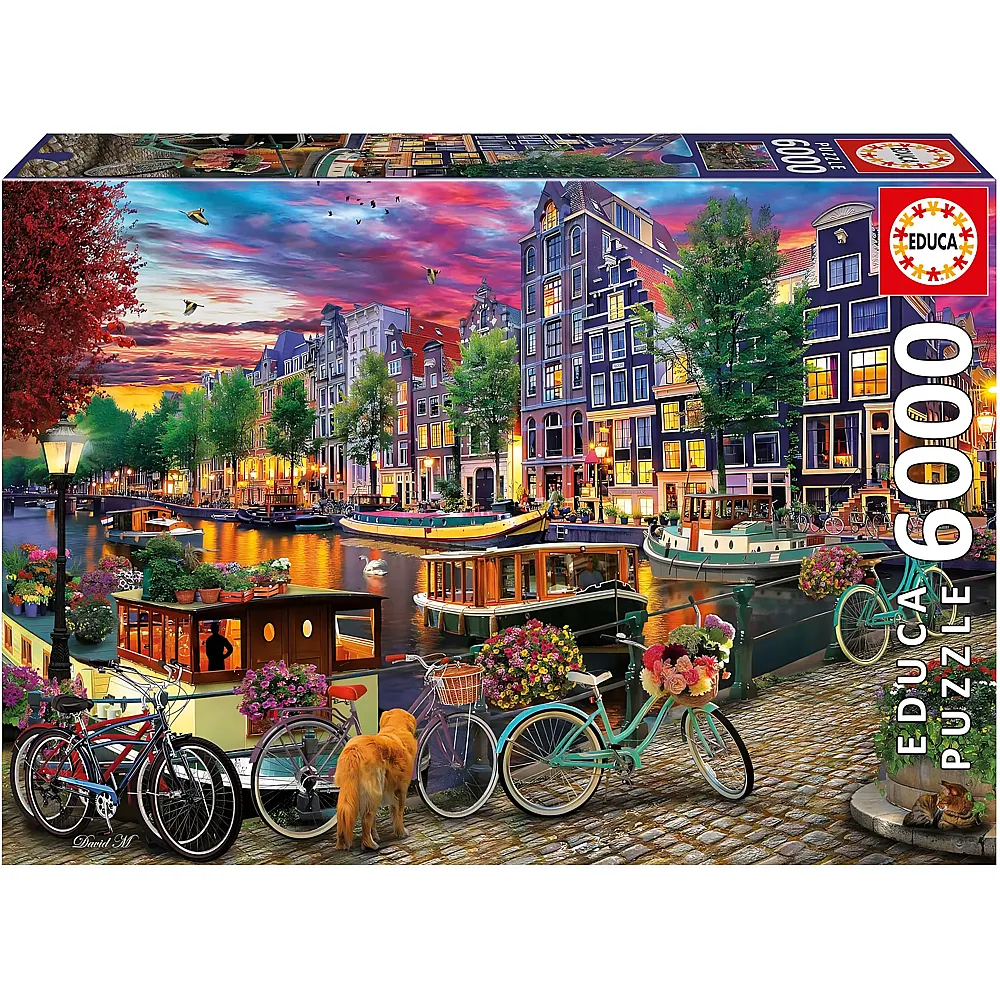 Educa Puzzle Radfahren in Amsterdam - 6000 Teile