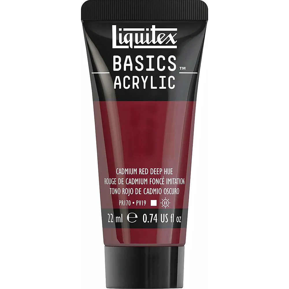 Liquitex Lqx Basics Acrylfarbe 22ml Tube Kadmiumrot Dunkel Farbton - Suche