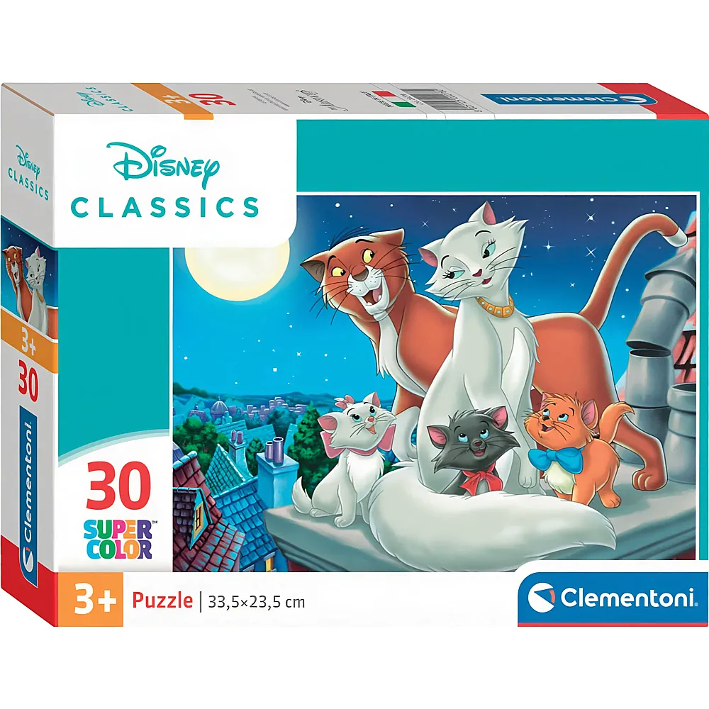 Clementoni Puzzle Supercolor Disney Classics -Aristocats - 30 Teile