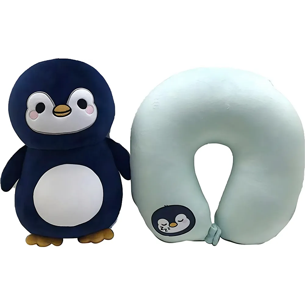 Puckator Pl�sch-Reisekissen Pinguin 2 in 1