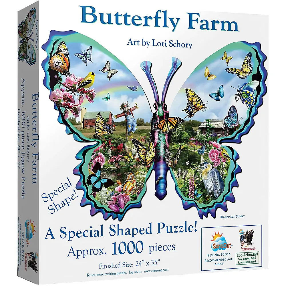 SunsOut Puzzle Lori Schory Butterfly Farm 1000Teile