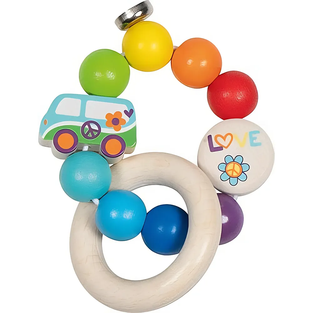 meinspielzeug - Goki Baby Greifling Elastik Regenbogen Van | Greiflinge
