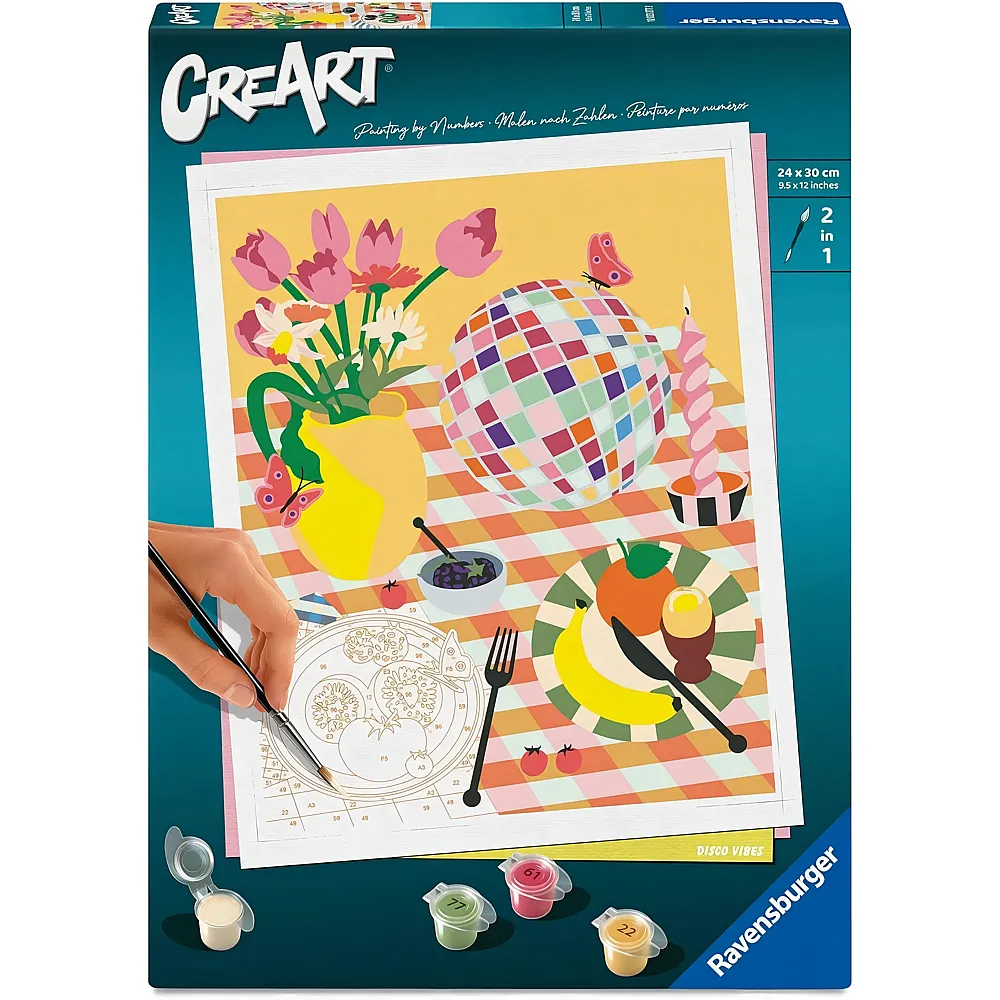 Ravensburger CreArt Disco Vibes - Poppy Magda | Malen nach Zahlen