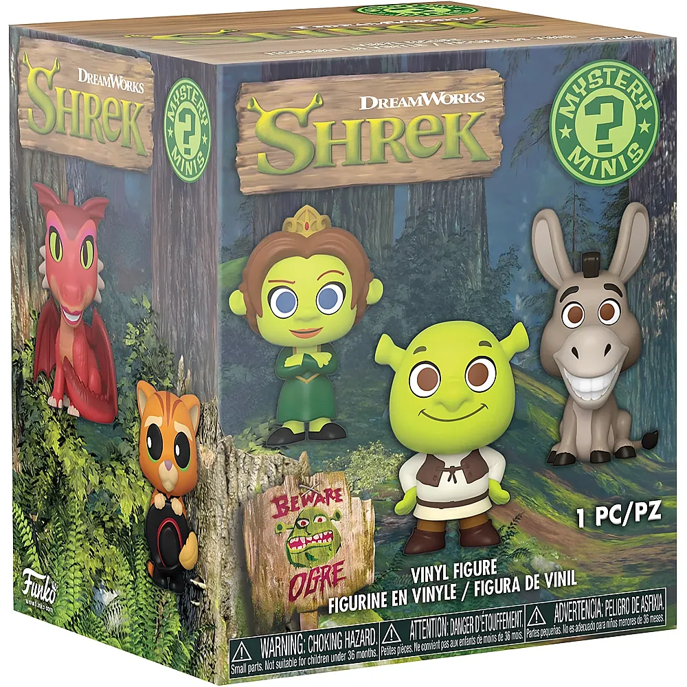 Funko Mystery Mini - Dream Works 30th - Shrek - 1 of 12 to Collect - Styles Vary- Vinyl-Sammelfigur - Geschenkidee