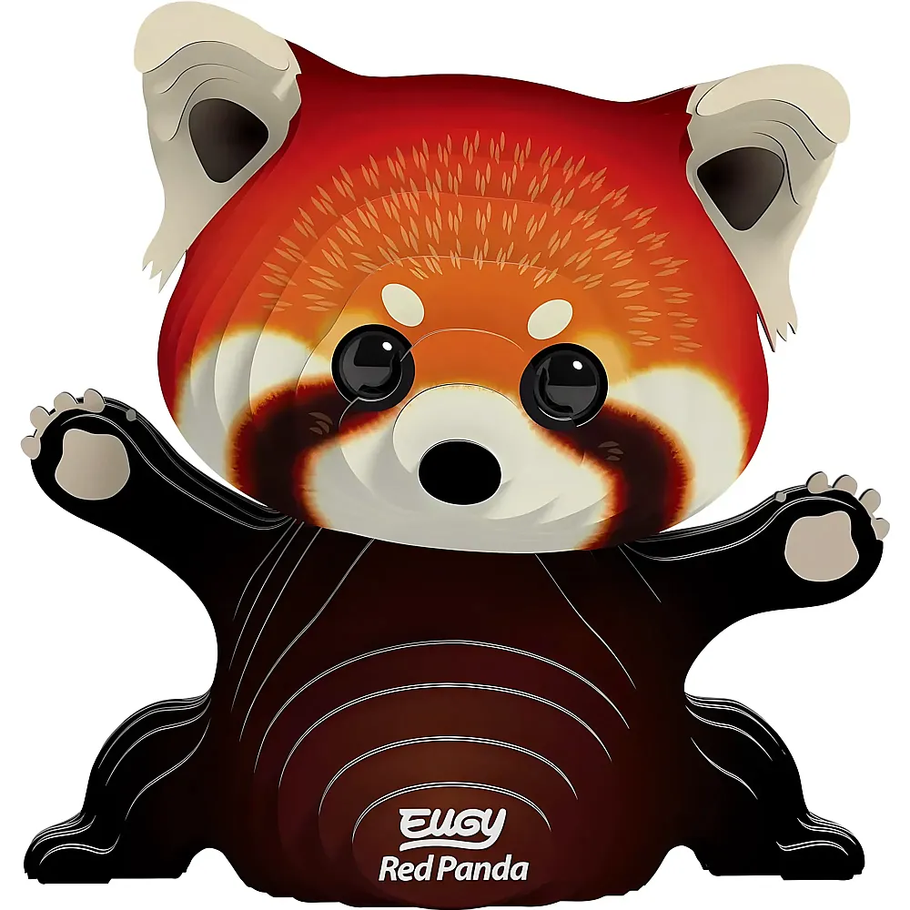 Eugy 3D Karton Figuren Roter Panda