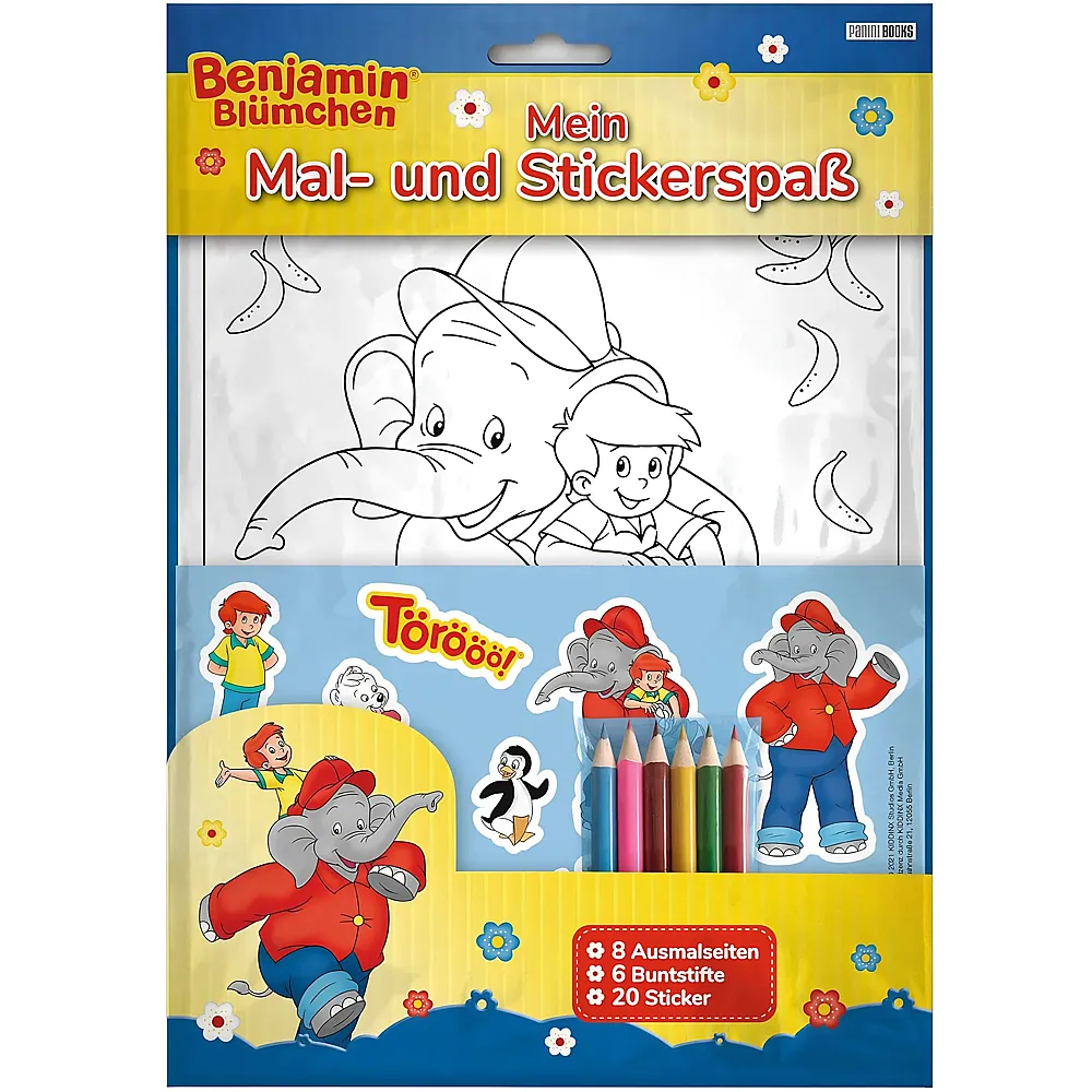Panini Benjamin Bl�mchen Mein Mal- und Stickerspass