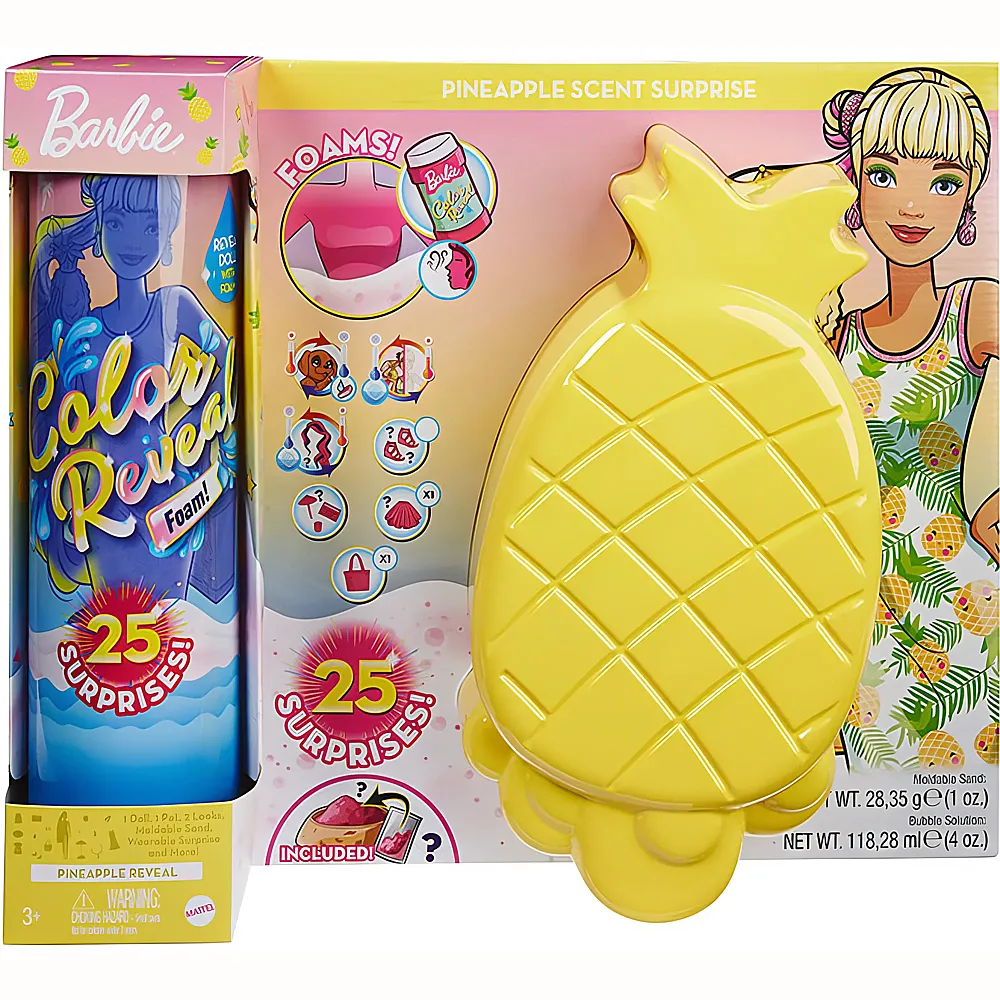 Barbie Color Reveal Foam Reveal Pineapple