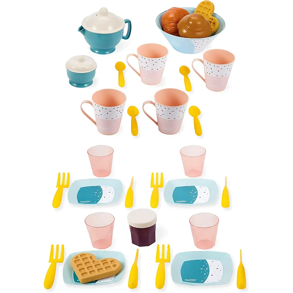 Ecoiffier Fr�hst�cksspielset in Aufbewahrungsbox 35Teile
