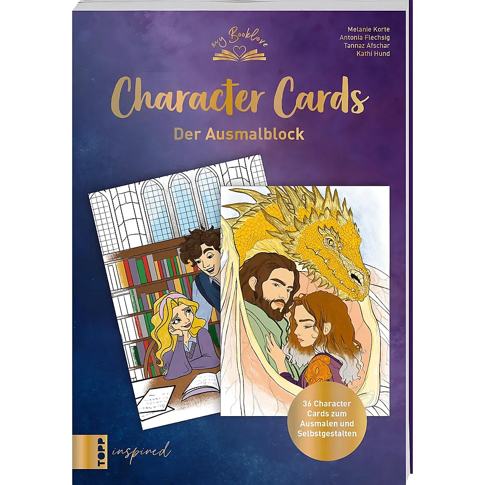 meinspielzeug - Frechverlag My Booklove Character Cards Malbuch
