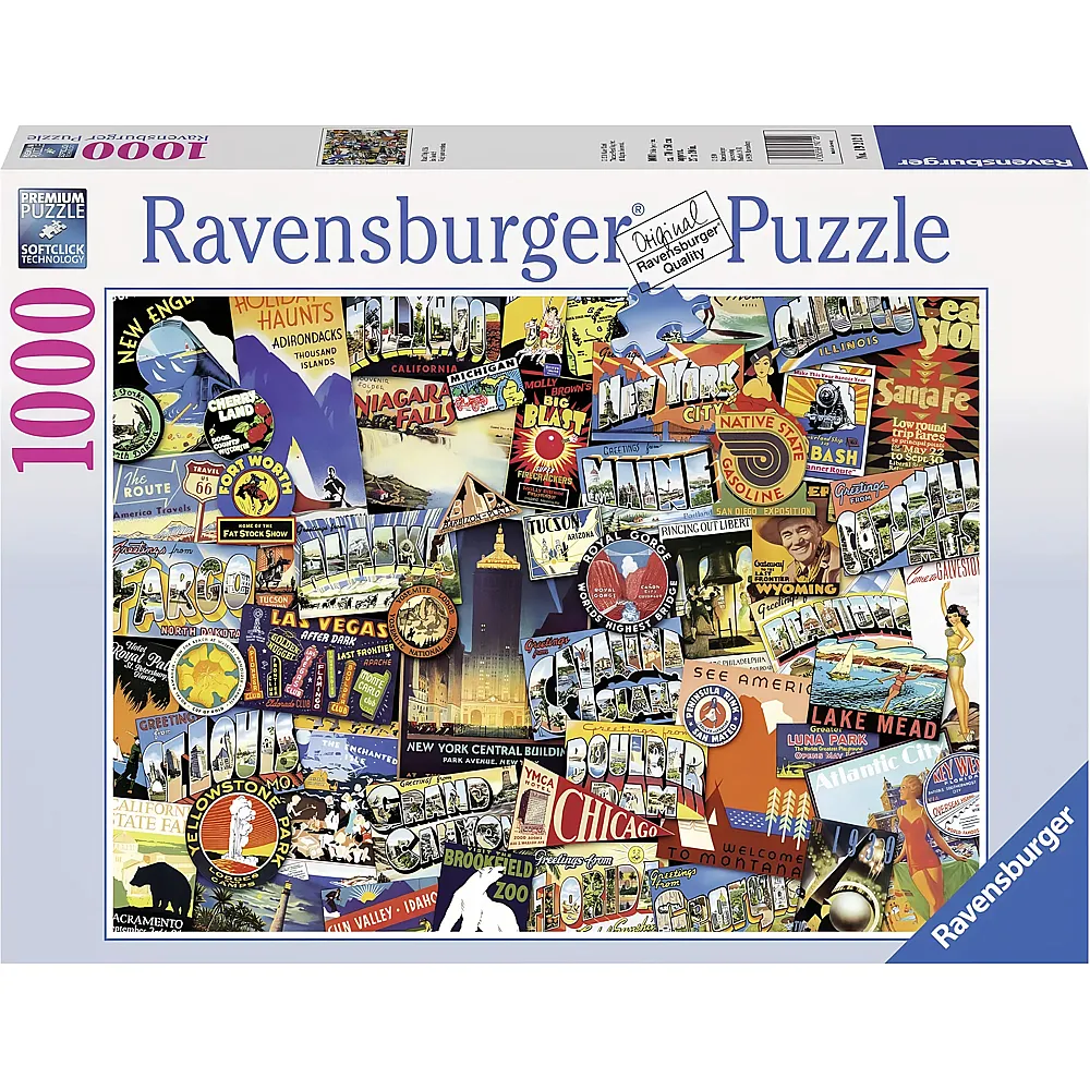 Ravensburger Puzzle Road Trip USA - 1000 Teile