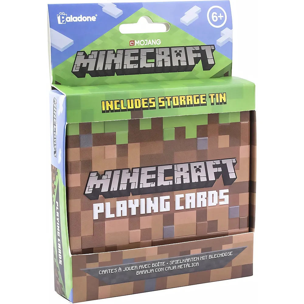 Paladone Minecraft Spielkarten mit gepr�gter Dose