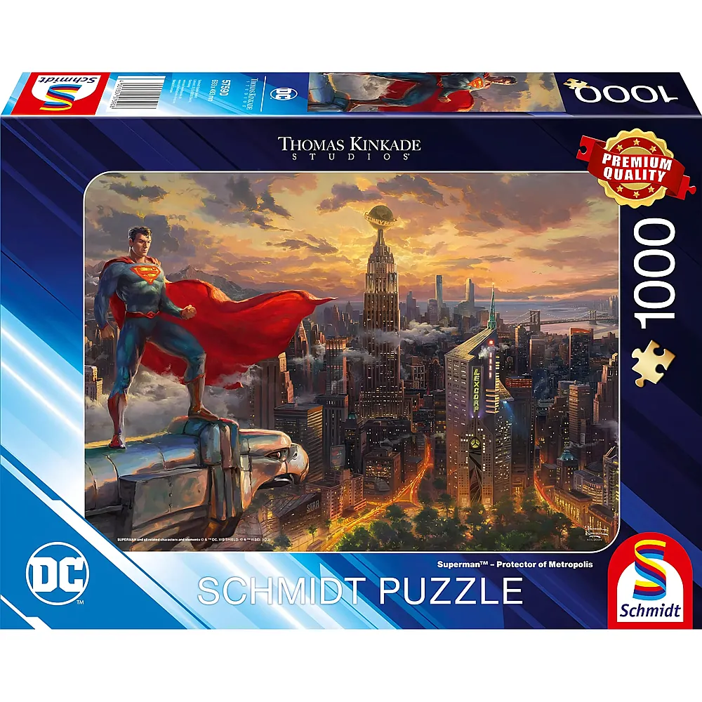 Schmidt Puzzle Thomas Kinkade Superman Protector of Metropolis 1000Teile