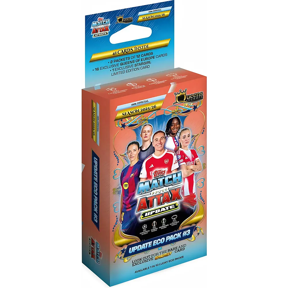 Topps UCC Match Attax 2025/26 - Update Eco Pack 3 - Queens of Europe