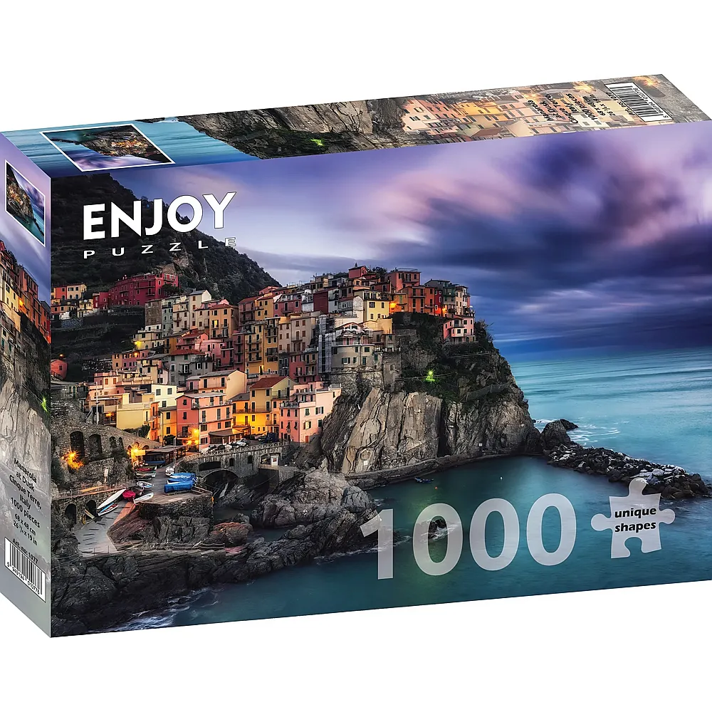 Enjoy Puzzle Manarola in der Abendd�mmerung, Cinque Terre, Italien - 1000 Teile